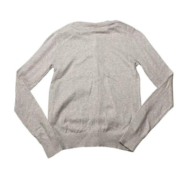 NWT J.Crew Factory Heather Gray Cotton Cardigan XS Lightweight Classic - Picture 4 of 6